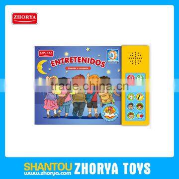 Hot selling preschool funny learning book spanish speaking book toys