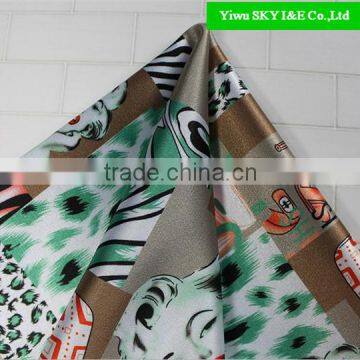 2015 Eclusive Debut Monroe Leopard Digital Printing Spring and Summer Women's Stretch Satin Fabric photo-3