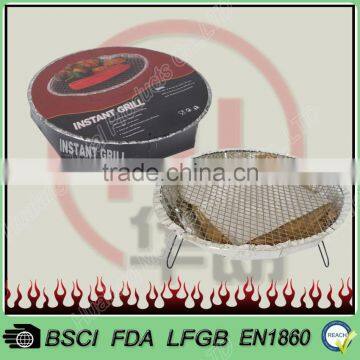 2015 Potable Round Instant Grill, Round BBQ Grill, Round Disposable Grill