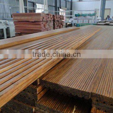 Carbonizied Strand Woven Bamboo Outdoor Flooring Factory