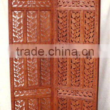 Carved Wooden Screen / Folding Room Dividers