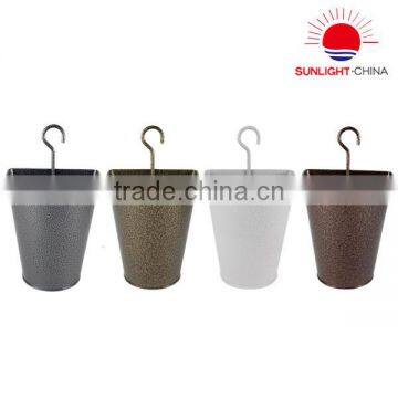 Multi-Color Metal Plant Flower Pot Hook Planter Hanging Buckets wall hanging planter flowerpots balcony flower tub