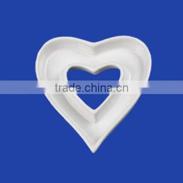 Home Decoration Wedding Centerpiece Ceramic Heart Shape Dish