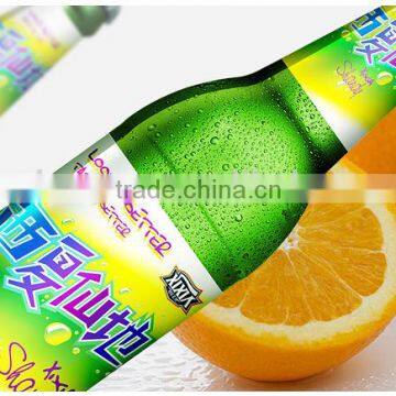 printing fruits juice bottle neck private label adhesive