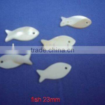 naturla white freshwater shell fish shape cutting blanks