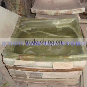 Permium Natural DARK GREEN ONYX RECTANGLE SINKS AND BASINS photo-3