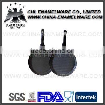 Food processor non stick enamel fry pan