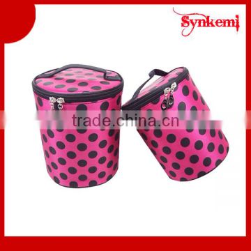 Fashion round cosmetic bag set