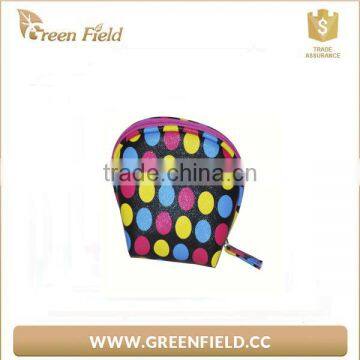 Promotional Wholesale Hanging PU Dot Luxury Cosmetic Small Makeup Bag Customized photo-5