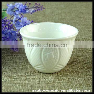 Low Price WHolesale AB Grade White Ceramic Carving Tea Cup Sets.Stock Lot Teacup