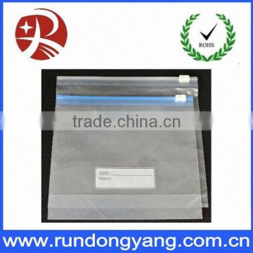 Transparent plastic bag with zipper for sale