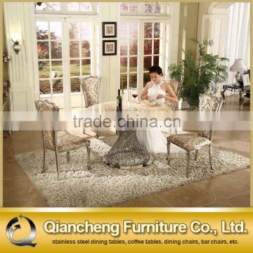 Heavy Stainless Steel Dining Table With Antique Top photo-4