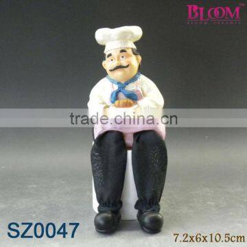 2014 Newly design chef toy/resin chef figurines