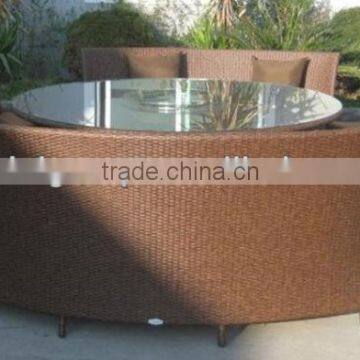 Rattan round table with curved sofa set/Furniture rattan set/Rattan outdoor sets (BF10-R39)