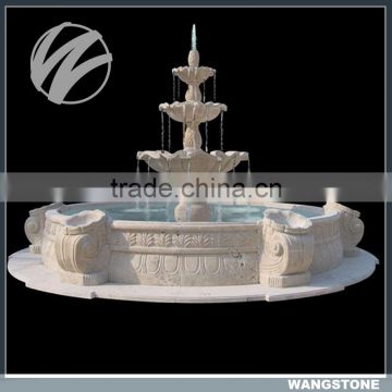 Outdoor Garden Four Tiers Stone Water Fountain