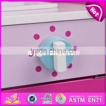 New Style Big Size Lovely Pink Girls Toys Wooden Girls Play Kitchen W10C276 photo-6