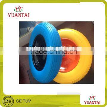 250 300 mm pu Foam Flat Free Rubber Wheels photo-3