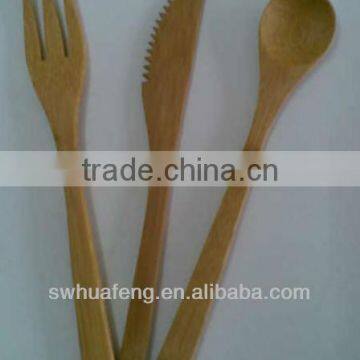 2014 Cost plus bamboo spork and chopstick with cloth bag