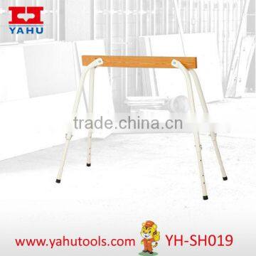 Height adjustable wooden sawhorse