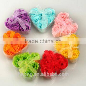 Whosale Weeding Gift Heart-shaped Six Boxed Artificial Rose Soap Flower photo-3