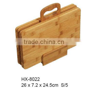 bamboo cutting board set with holder