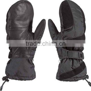 Ski Gloves with Leather Details