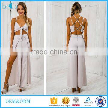 2016 split front design light weight pants with the matching crop top