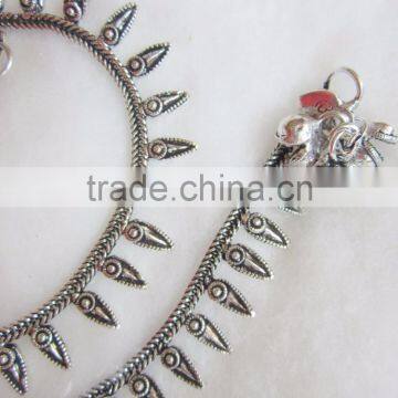 Anklets Oxidized Silver Tone Payal photo-2