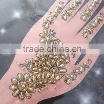 Gold Tattoo Glitter Sticker Hand photo-5