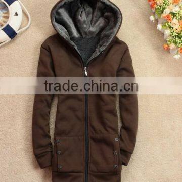 Fashion Women's Hoodie Coat Zipper Winter Autumn Thick Outerwear Lady Hoddy Jacket Clothes With Cap Hat photo-4