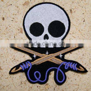 2017Customized Cool Skull Embroidery Patch, Virious Skull Embroidered Patch photo-5