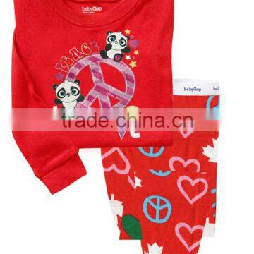 children's cute cartoon printed pajamas suits baby sleepwears child cotton nightgown