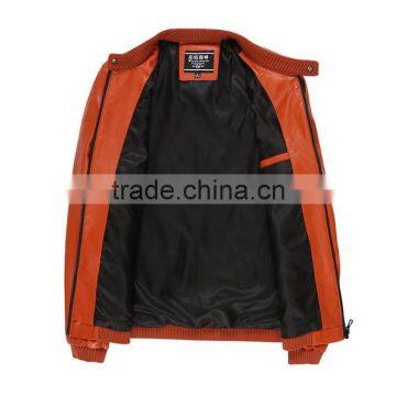 MSW0029 Korean Baseball Jacket Autumn Jacket Coat PU Leather Casual Male Tide Jacket