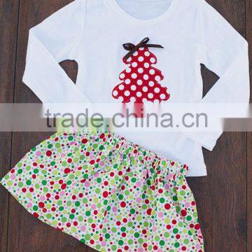 Christmas Tree Pattern Baby Top And Skirts Baby Girls' Clothing Sets