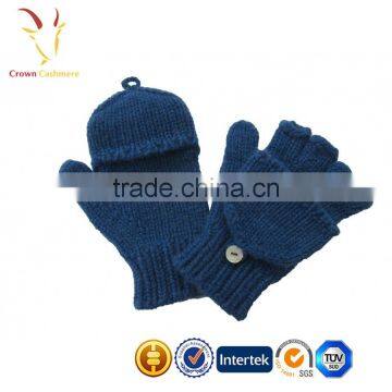 Winter Cashmere Cotton Knitted Fingerless Hand Gloves Mitten photo-3