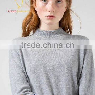100 Cashmere Grey Women Winter Pure Custom Design Sweater photo-3