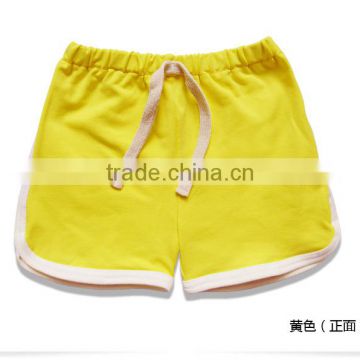 Top quality custom apparel cheap quick dry 100 cotton plain children sports shorts