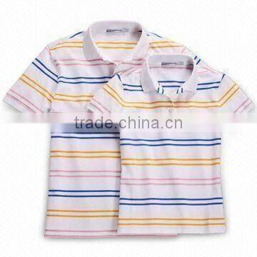 Men's Polo Shirt, Made of 100% Cotton Yarn with Embroidery on Left Chest