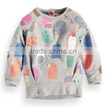 S32292W Autumn Sweatshirt Children Hoodies Girls Boy Clothes Cotton Sports Suit Letter Hoodie photo-2