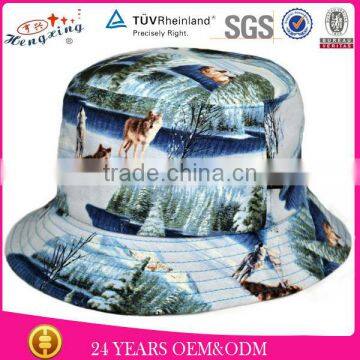 Hot sale custom tie dyed polo cotton floral print bucket hat