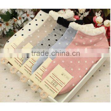 Top Sell Candy Color Choice Free Size Dot Pattern Lovely High Quality Cute Sex Young Girl Tube Wholesale Socks photo-5