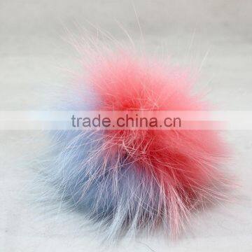 Myfur Fashionable Design Fur Keychain Hit Color Raccoon Fur Pompoms Wholesale Genuine Fur Pom photo-5
