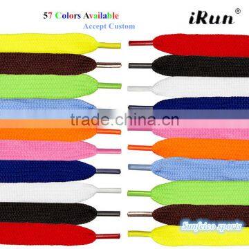 Plain Sneaker Shoelaces~Flat Coloured Shoe Laces~Colours Football Boots Train Shoelaces~NO MOQ~57 Colors Available~Accept Custom photo-3