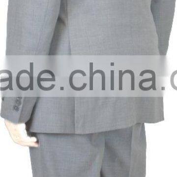 NAAMS MEN'S WOOL 2 BUTTON 2 VENT SLIM FIT SUIT JACKET FLAT FRONT PANT GREY photo-3