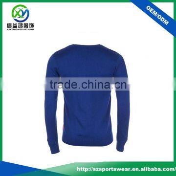 High Quality Diamond Pattern Stretch O Collar Men Knitwear