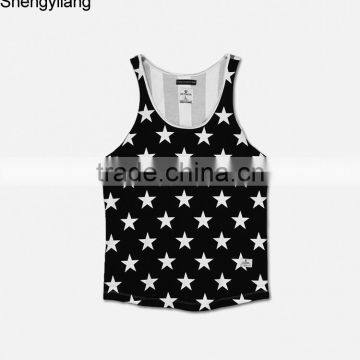 Wholesale High Quality Fashion Printing Cotton Gym Tank Top China Manufacturer