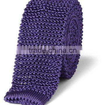 Solid Knit Silk Narrow Tie