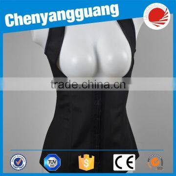 CYG-black over bust trainer lady waist cincher with strap