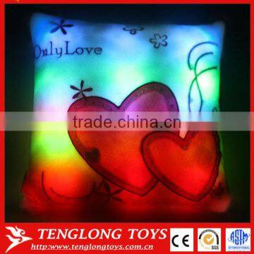 Hot sale customed LED colorful musical lighted pillow