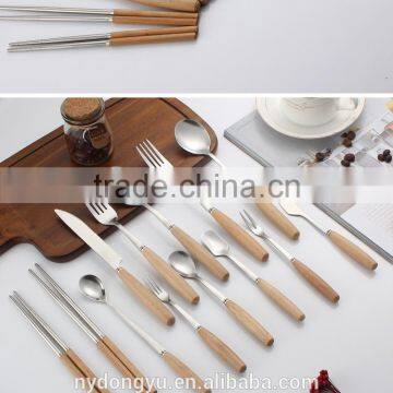 fancy stainless steel cartoon spoon fork knife /ymb beech handle fork spoon/ fancy dinnerware